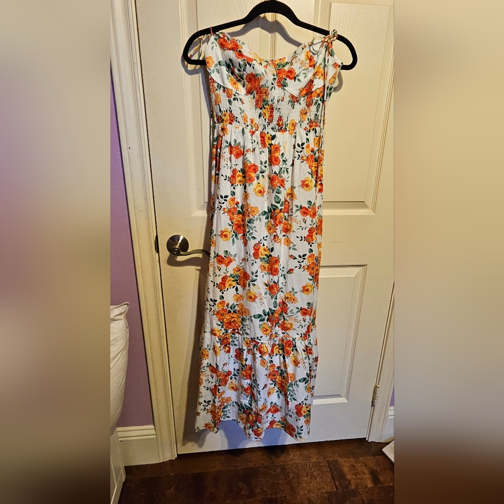 WAYF Orange and Yellow Summer Dress